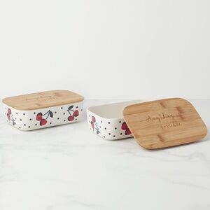 Price Firm - KATE SPADE Cherry Print Container (Set of 2)